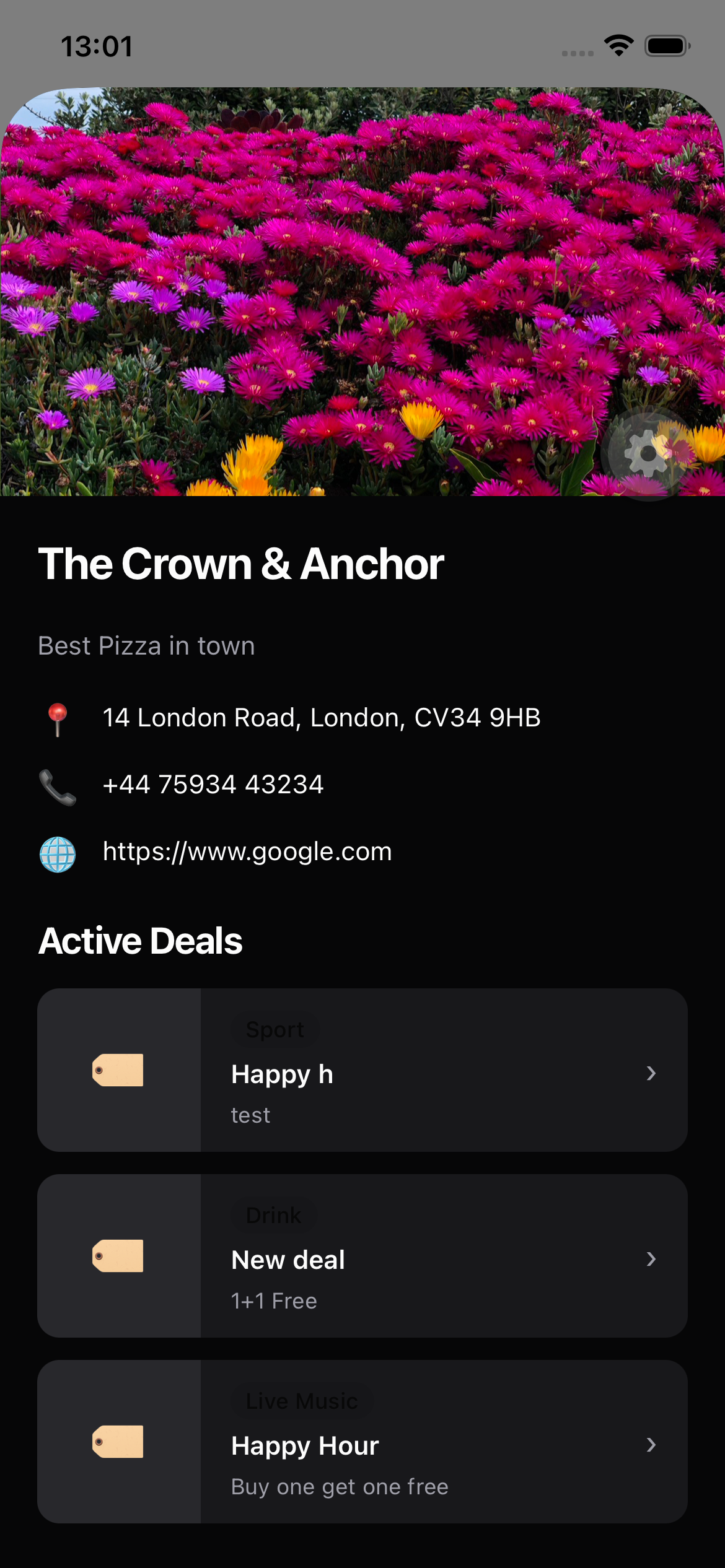 Blackboard app screen 3